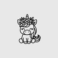 Floral Unicorn SVG PNG Digital Download