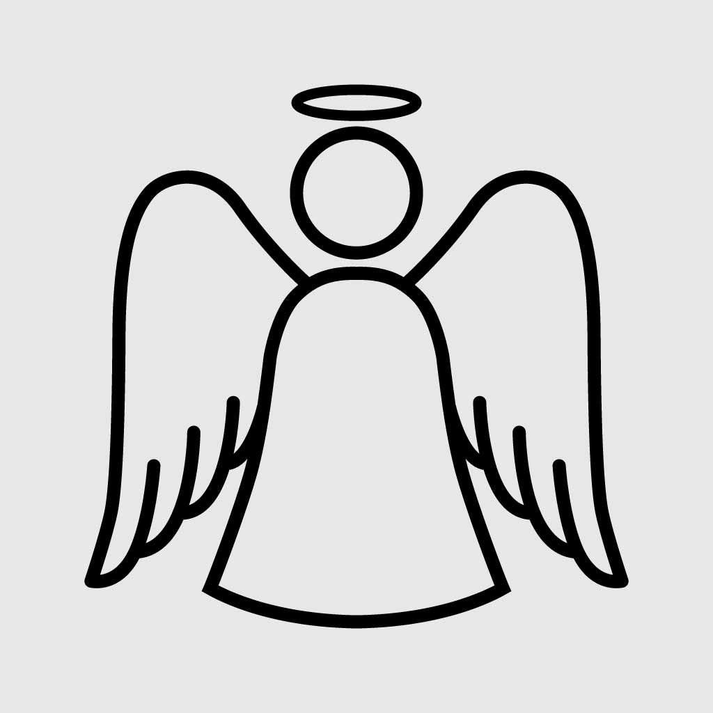 Angel Outline SVG | Guardian Angel Clipart | Cute Angel Line Art for Cricut & Silhouette
