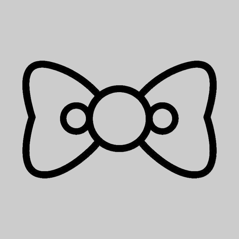 Minimalist Bow Outline SVG |Cut Ribbon Design for Cricut & Silhouette