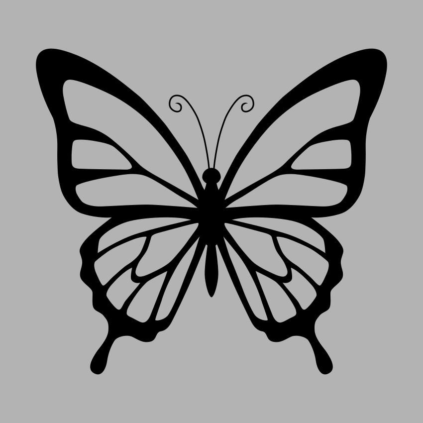 Butterfly Silhouette SVG Minimalist Cut File