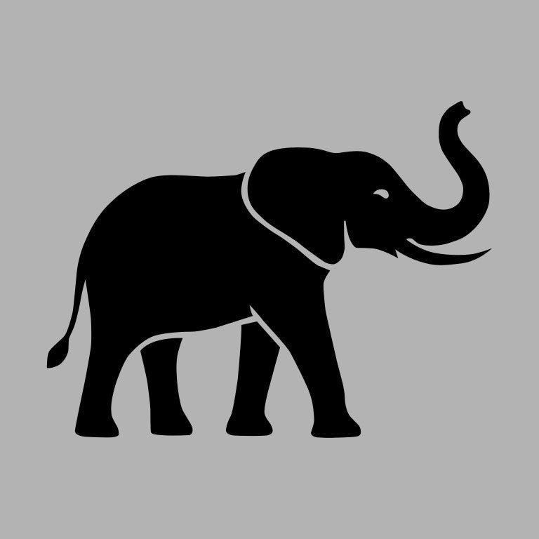 Elephant Silhouette Vector Black Elephant SVG Clipart