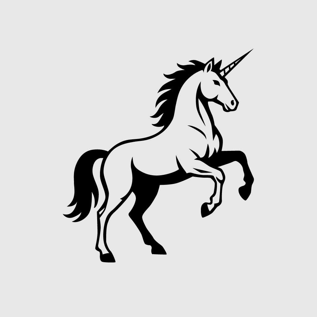 Majestic Unicorn Silhouette SVG | Magical Fantasy Vector Clipart