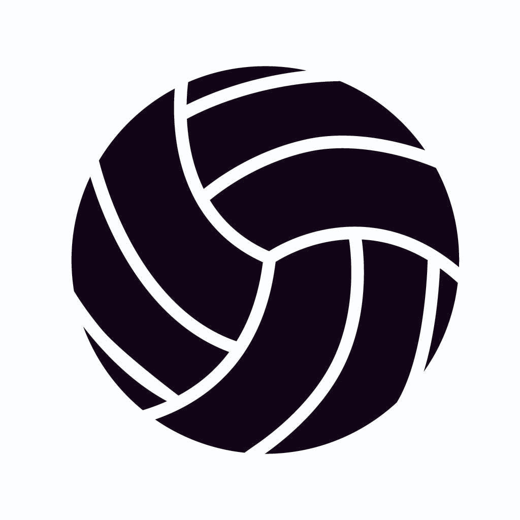 Volleyball SVG Sports Vector Clipart  Black and White Volleyball Design For Cricut