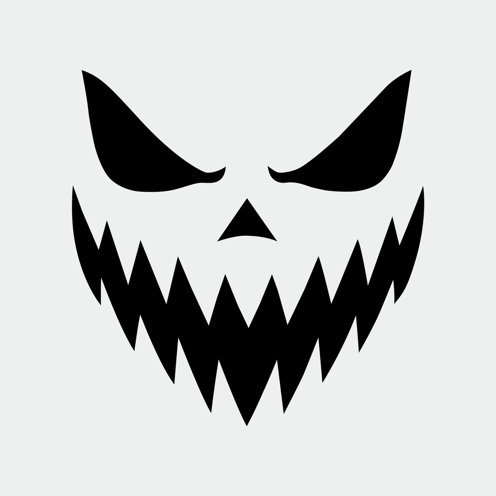 Scary Pumpkin Face SVG: Halloween Jack O' Lantern Vector (Digital Download)