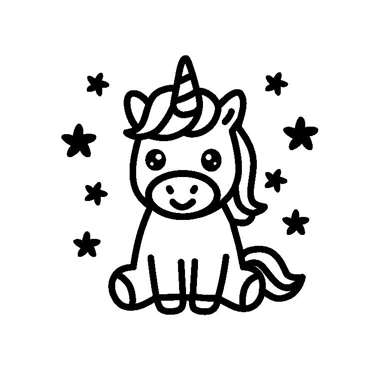 Cute Unicorn SVG PNG