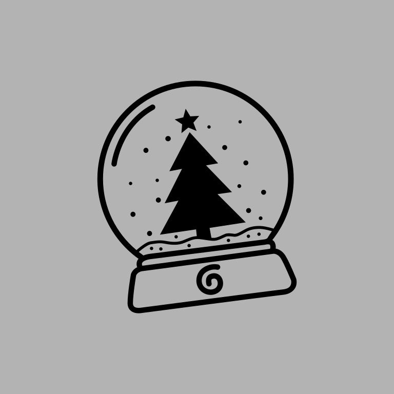 Christmas Snow Globe Vector | Holiday Tree Silhouette Design (SVG, PNG)