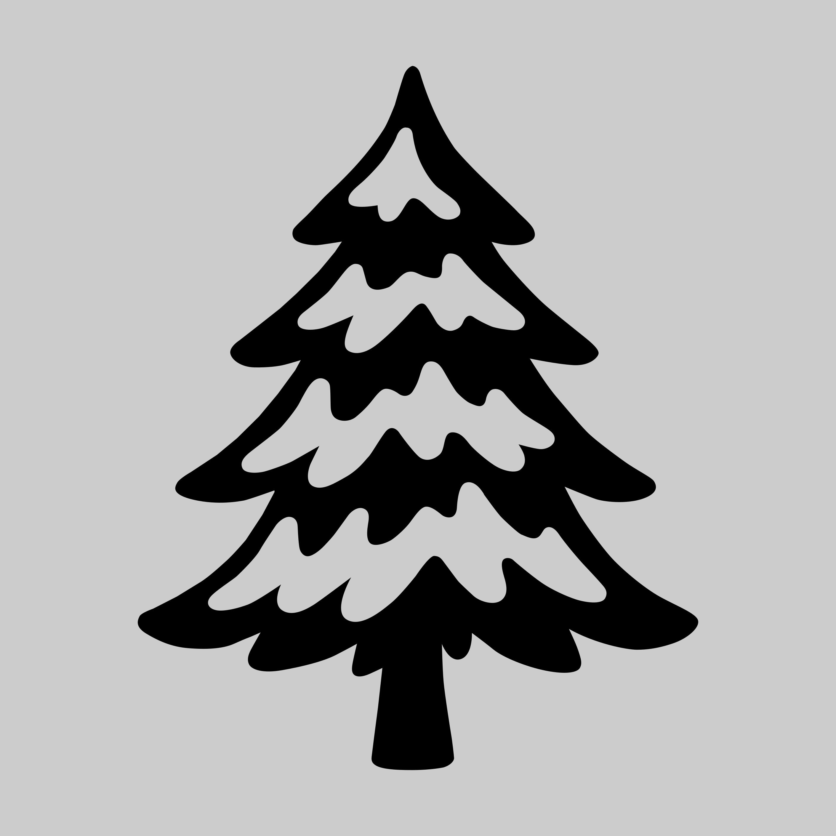 Christmas Tree Silhouette SVG Winter Pine Tree Vector